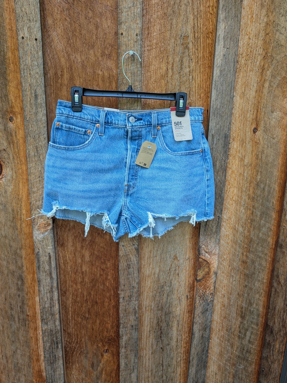 Levi's Light Blue Cutoff Denim Shorts
